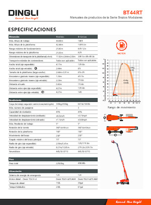 Teleskopska podizna platforma na gusjenicama Dingli BT44RT
