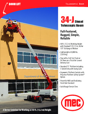 Teleskopska podizna platforma na gusjenicama MEC 34-J