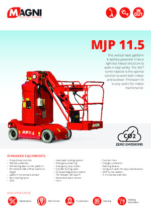 Teleskopska podizna platforma na gusjenicama MAGNI MJP11.5