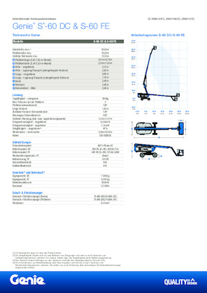 Teleskopska podizna platforma na gusjenicama Genie S-60 FE