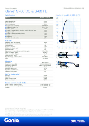Teleskopska podizna platforma na gusjenicama Genie S-60 FE
