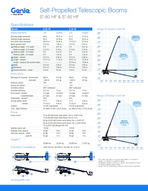 Teleskopska podizna platforma na gusjenicama Genie S-85 HF