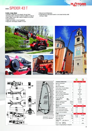 Teleskopska podizna platforma na gusjenicama Platform Basket SPIDER 43 WE