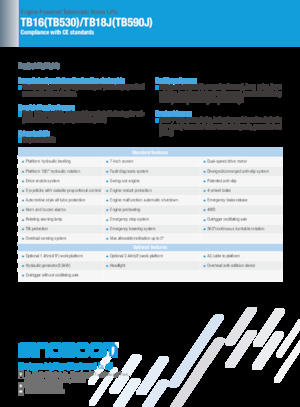 Teleskopska podizna platforma na gusjenicama Sinoboom TB18J