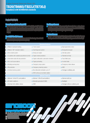 Teleskopska podizna platforma na gusjenicama Sinoboom TB22J