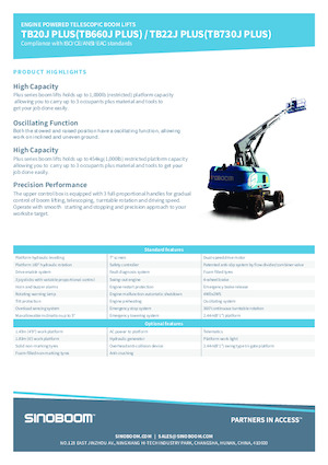 Teleskopska podizna platforma na gusjenicama Sinoboom TB22J Plus 
