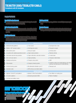 Teleskopska podizna platforma na gusjenicama Sinoboom TB36