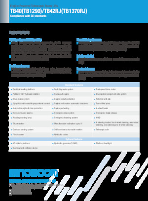 Teleskopska podizna platforma na gusjenicama Sinoboom TB42RJ 