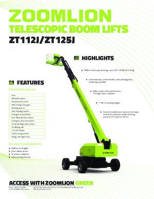 Teleskopska podizna platforma na gusjenicama Zoomlion ZT112J