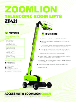Teleskopska podizna platforma na gusjenicama Zoomlion ZT42J