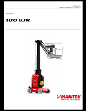 Vertikalna podizna platforma s jednim jarbolom Manitou 100 VJR