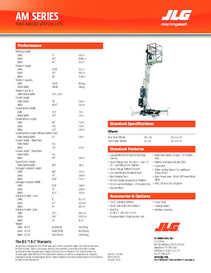 Vertikalna podizna platforma s jednim jarbolom JLG 38AM