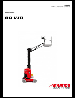 Vertikalna podizna platforma s jednim jarbolom Manitou 80 VJR
