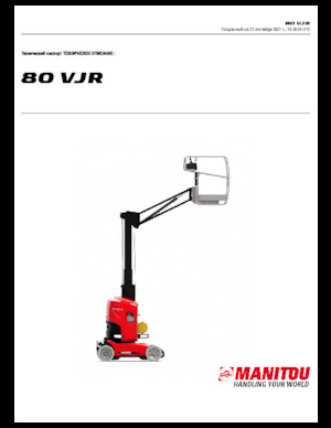 Vertikalna podizna platforma s jednim jarbolom Manitou 80 VJR