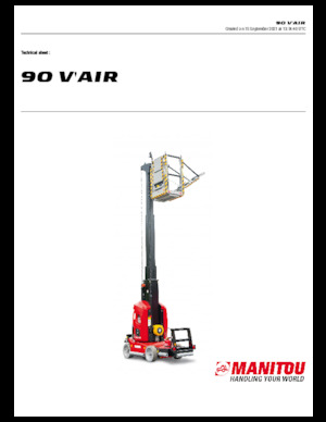 Vertikalna podizna platforma s jednim jarbolom Manitou 90 V´Air