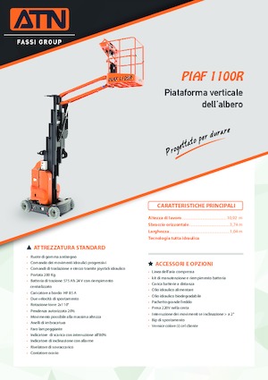 Vertikalna podizna platforma s jednim jarbolom ATN PIAF 1100R