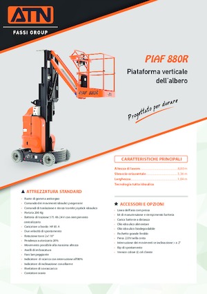 Vertikalna podizna platforma s jednim jarbolom ATN PIAF 880R