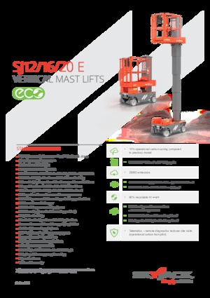 Vertikalna podizna platforma s jednim jarbolom Skyjack SJ 12 E