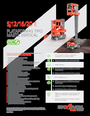 Vertikalna podizna platforma s jednim jarbolom Skyjack SJ 12 E