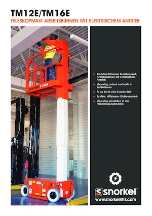 Vertikalna podizna platforma s jednim jarbolom Snorkel TM16E