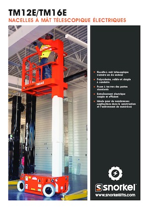 Vertikalna podizna platforma s jednim jarbolom Snorkel TM16E