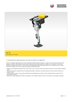 Nabijači na benzin i dizel Wacker BS 30