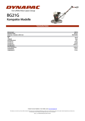 Lopatice za hodanje Dynapac BG 21G