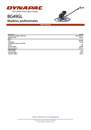 Lopatice za hodanje Dynapac BG 49 GL