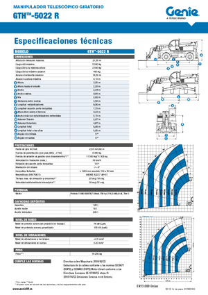 Rotirajući teleskopski utovarivači Genie GTH 5022 R