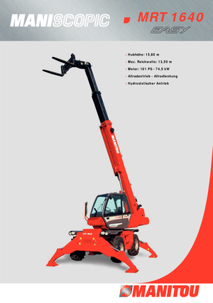 Rotirajući teleskopski utovarivači Manitou MRT 1640 Easy
