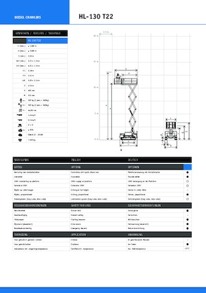 Dizalice na škare na kotačima Holland-Lift HL-130 T22