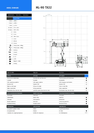 Dizalice na škare na gusjenicama Holland-Lift HL-90 TX22