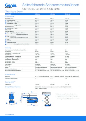 Dizalice na škare na kotačima Genie GS-3246