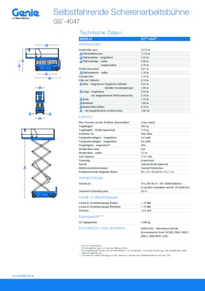 Dizalice na škare na kotačima Genie GS-4047