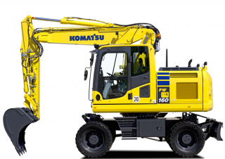 Bageri na kotačima Komatsu PW160-10 