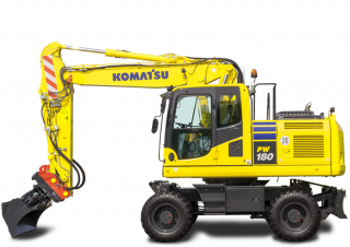 Bageri na kotačima Komatsu PW180-10 