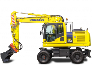 Bageri na kotačima Komatsu PW180-10