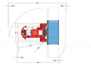 Kalmar DCF 100-45 E8 Dimenzije i veličina