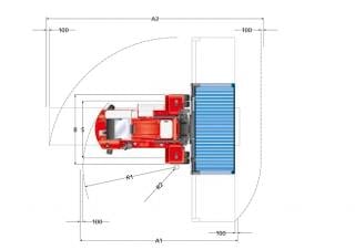 Kalmar DCF 70-40 E4 Dimenzije i veličina