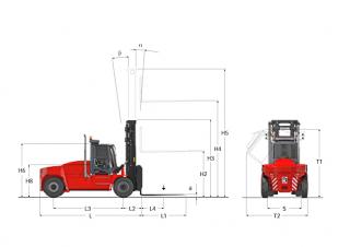 Kalmar DCG 100-6 Dimenzije i veličina