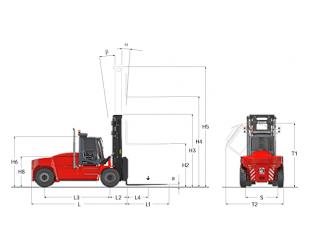 Kalmar DCG 120-12 Dimenzije i veličina