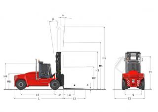 Kalmar DCG 150-12 Dimenzije i veličina
