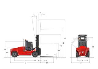 Kalmar DCG 160-6 Dimenzije i veličina