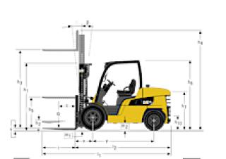 Caterpillar DP40N Dimenzije i veličina