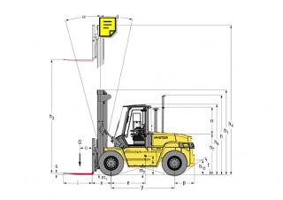 Hyster H 12.00 XM - 6 Dimenzije i veličina