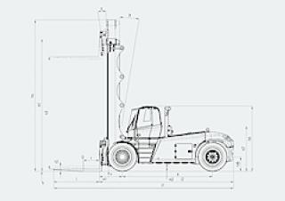 Linde H 200/1200 D Dimenzije i veličina