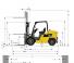 Caterpillar DP55N Dimenzije i veličina