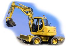 Bageri na kotačima Komatsu PW75-2