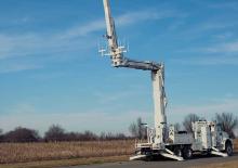 Dizala sa zglobnom granom montirana na prikolicu Altec AN55-E88