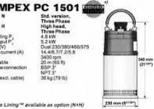 Kanalizacijske pumpe Pumpex PC 1501 N 32